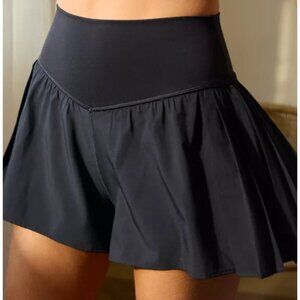OFFLINE By Aerie Real Me Pleated Flowy Short in Navy - Size XS